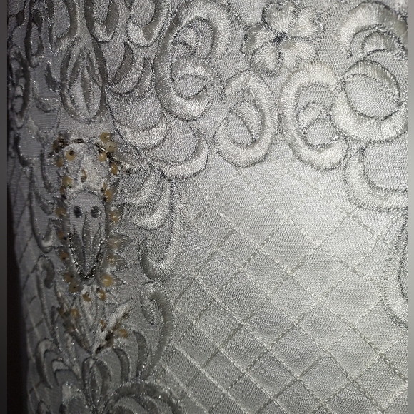 Sue Nocturne 1920s Strapless Sequined Beaded Gown - Picture 7 of 16